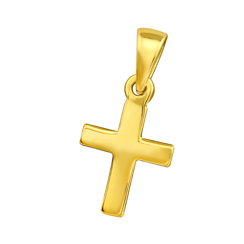 Kereszt 24k aranyozott ezüst medál