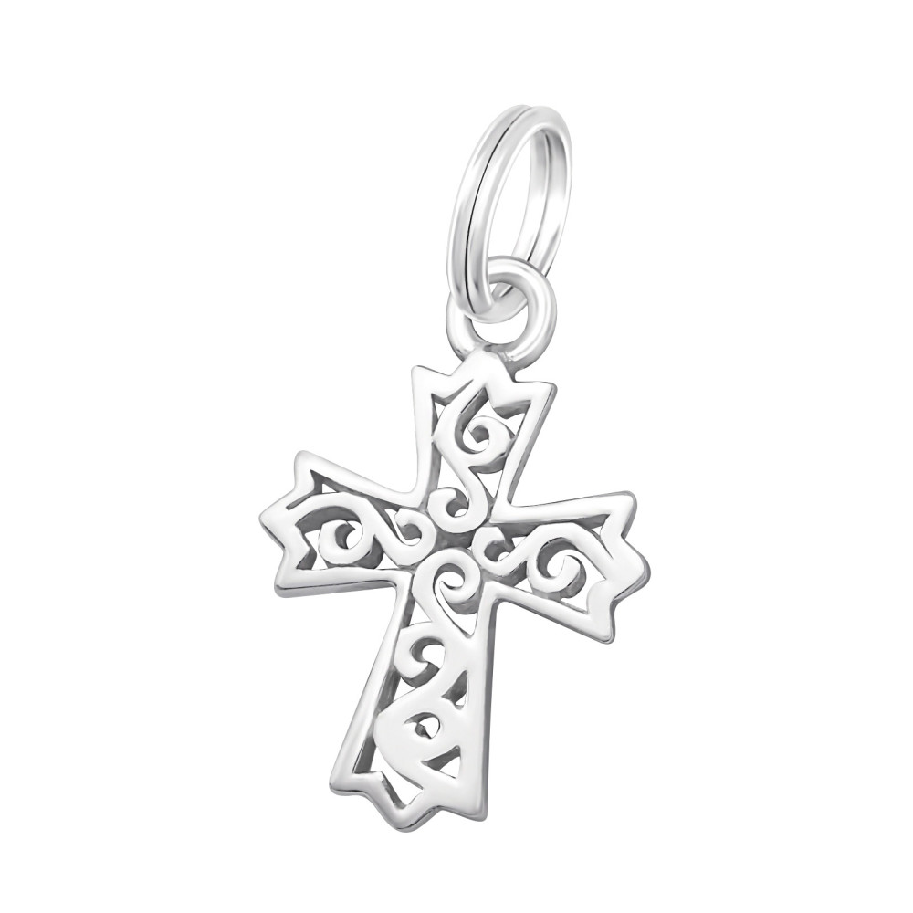Görög Kereszt amulett karikával 925 ezüst