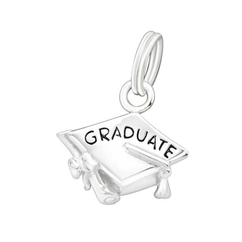 Graduate, végzős, érettségi amulett karikával 925 ezüst Graduate, végzős, érettségi amulett karikával 925 ezüst