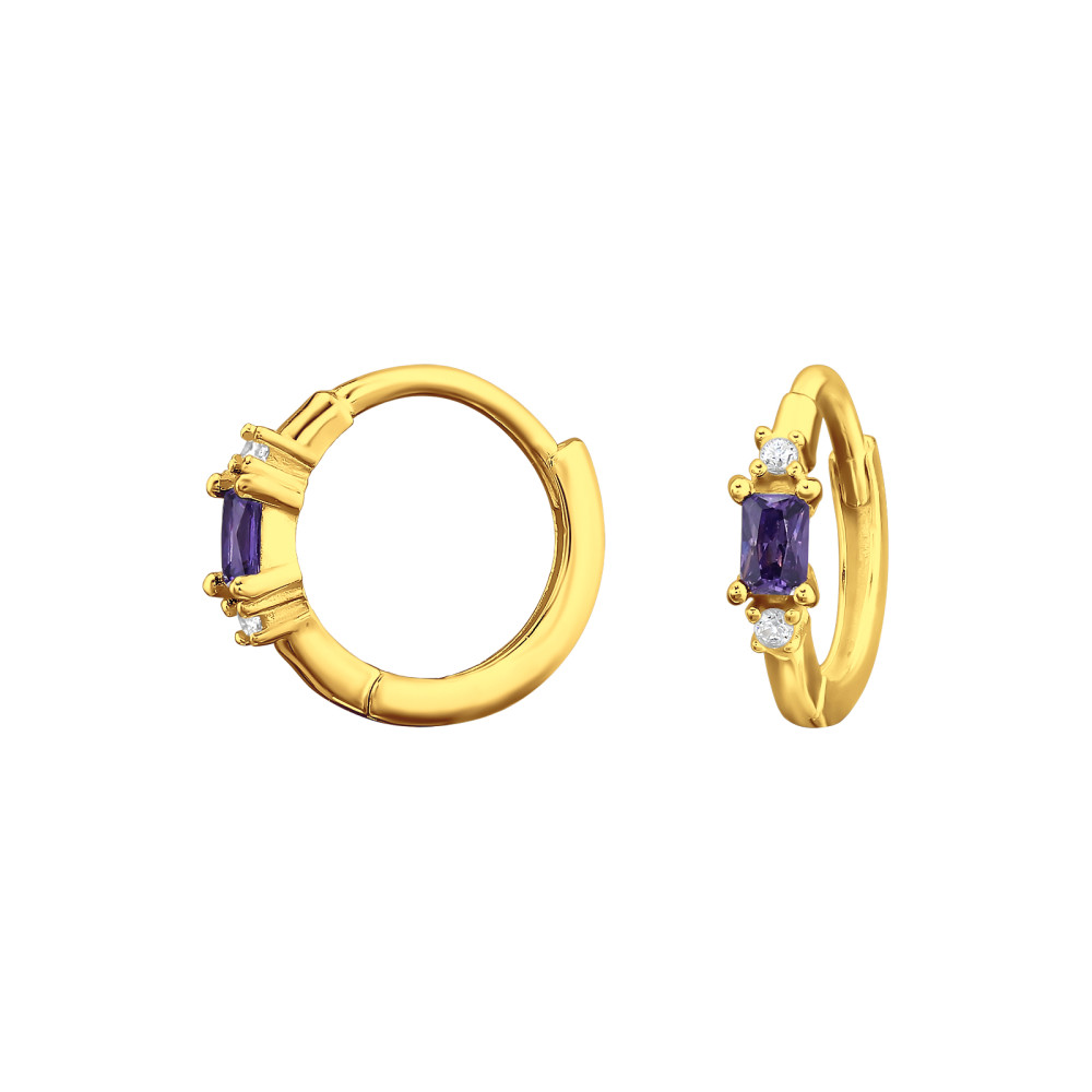 Huggies 925 ezüst karika fülbevaló, 24k aranyozott, cirkónia köves, 3 mm x 11 mm – egyszerű Huggies 925 ezüst karika fülbevaló, 24k aranyozott, cirkónia köves, 3 mm x 11 mm – egyszerű