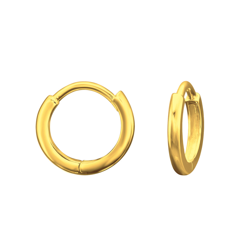 Huggies 925 ezüst karika fülbevaló, 24k aranyozott, 2 mm x 12 mm – minimal Huggies 925 ezüst karika fülbevaló, 24k aranyozott, 2 mm x 12 mm – minimal
