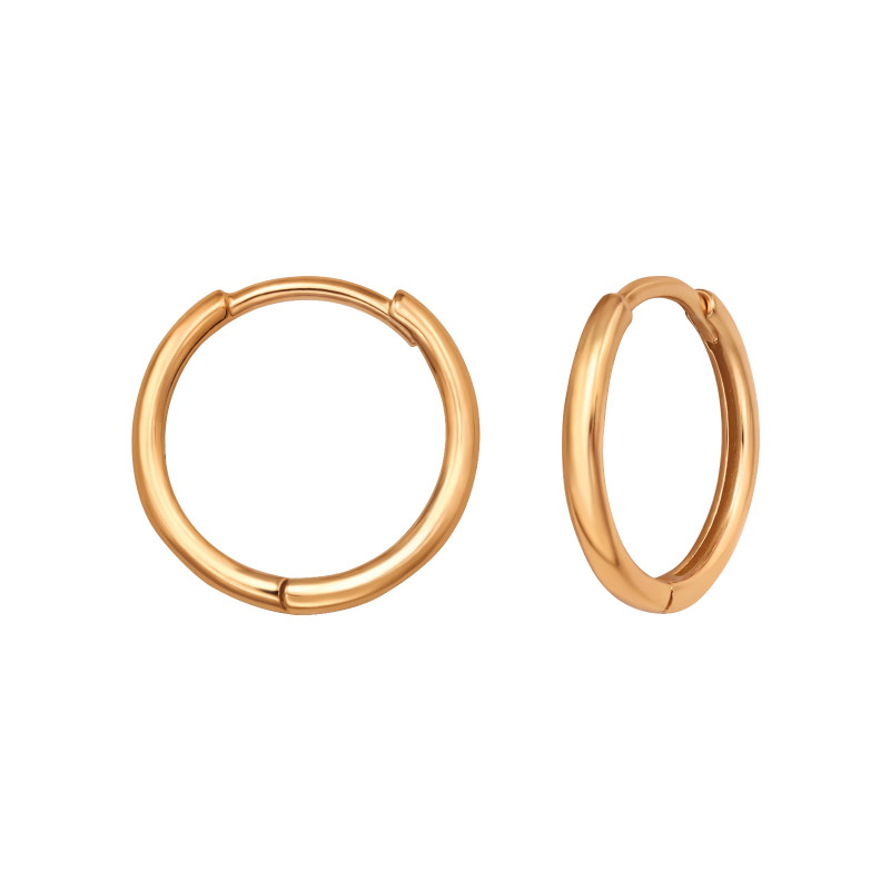 Huggies 925 ezüst karika fülbevaló, 18k aranyozott, 1.8 mm x 14 mm – minimal