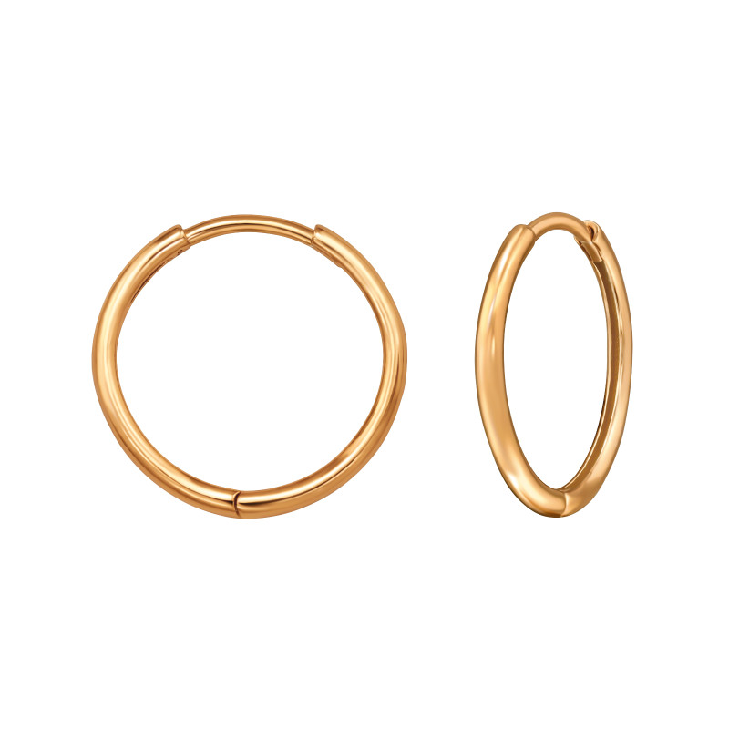 Huggies 925 ezüst karikafülbevaló, 18k aranyozott, 1.8 mm x 16 mm – egyszerű