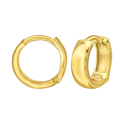 Huggies 925 ezüst karikafülbevaló, 24k aranyozott, 4 mm x 11 mm – letisztult Huggies 925 ezüst karikafülbevaló, 24k aranyozott, 4 mm x 11 mm – letisztult