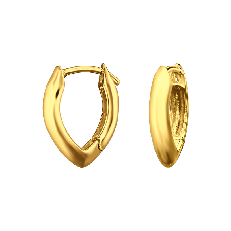 Huggies 925 ezüst karika fülbevaló, 24k aranyozott, 3 mm x 14 mm – modern