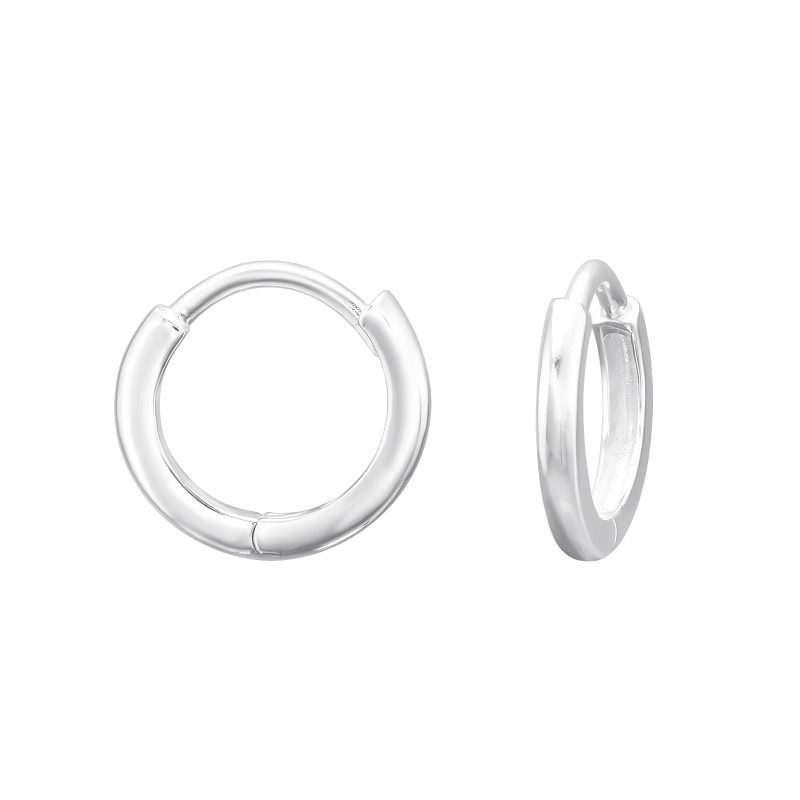 Huggies 925 ezüst karikafülbevaló, 2 mm x 12 mm – modern