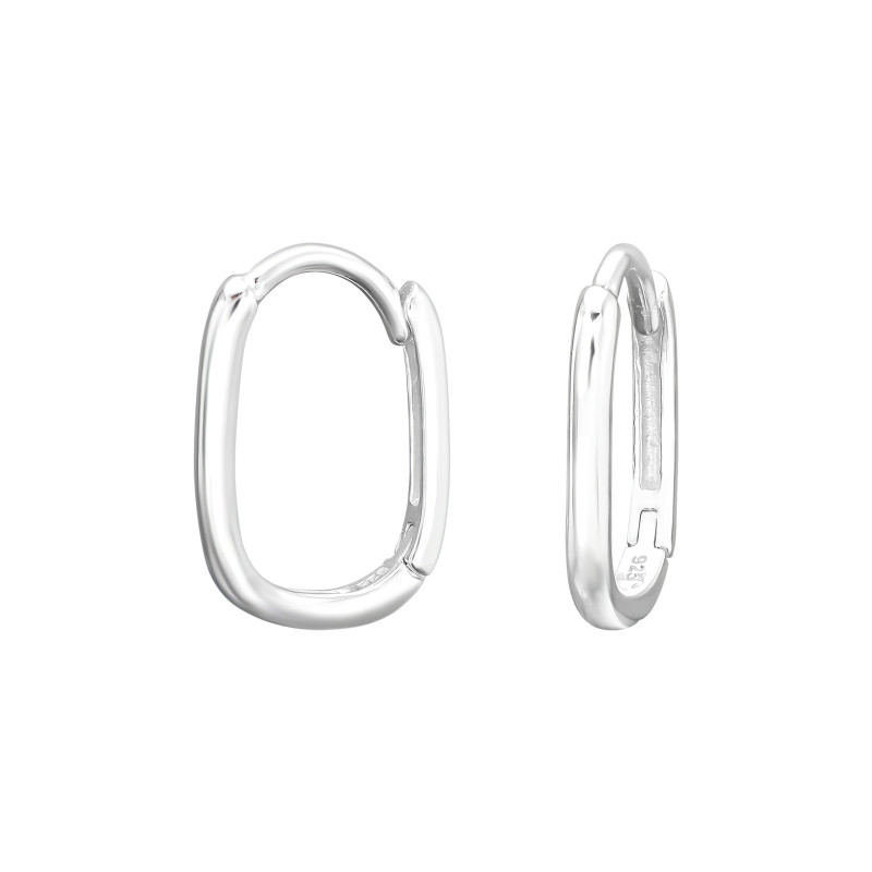 Huggies 925 ezüst karikafülbevaló, 2 mm x 15 mm – ovális Huggies 925 ezüst karikafülbevaló, 2 mm x 15 mm – ovális