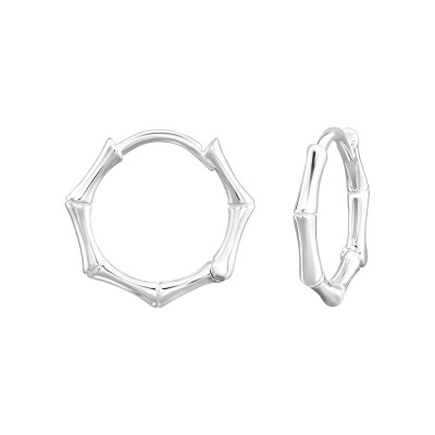 Huggies 925 ezüst karikafülbevaló, 1.8 mm x 14 mm – hétszögletes