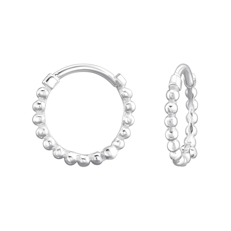 Huggies 925 ezüst karika fülbevaló, 1.6 mm x 12 mm – csavart