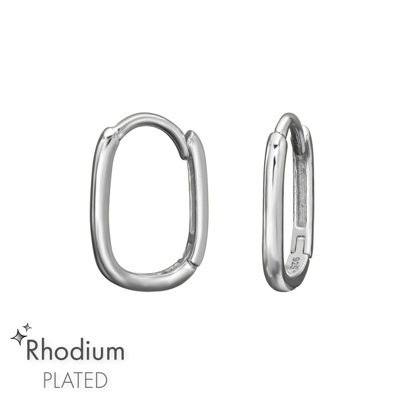 Huggies 925 ezüst karikafülbevaló, 2 mm x 15 mm – minimal