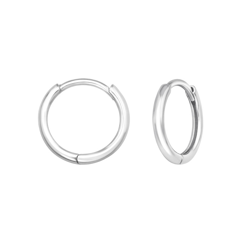 Huggies 925 ezüst karika fülbevaló, 1.8 mm x 12 mm – minimal
