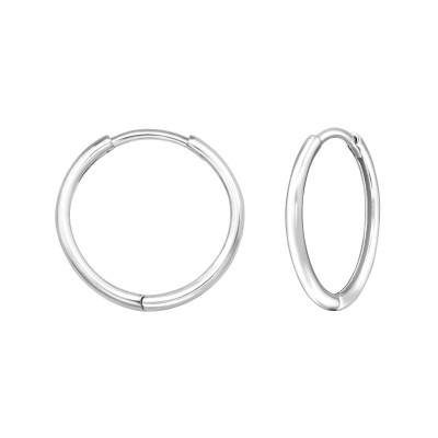 Huggies 925 ezüst karikafülbevaló, 1.8 mm x 16 mm – minimal