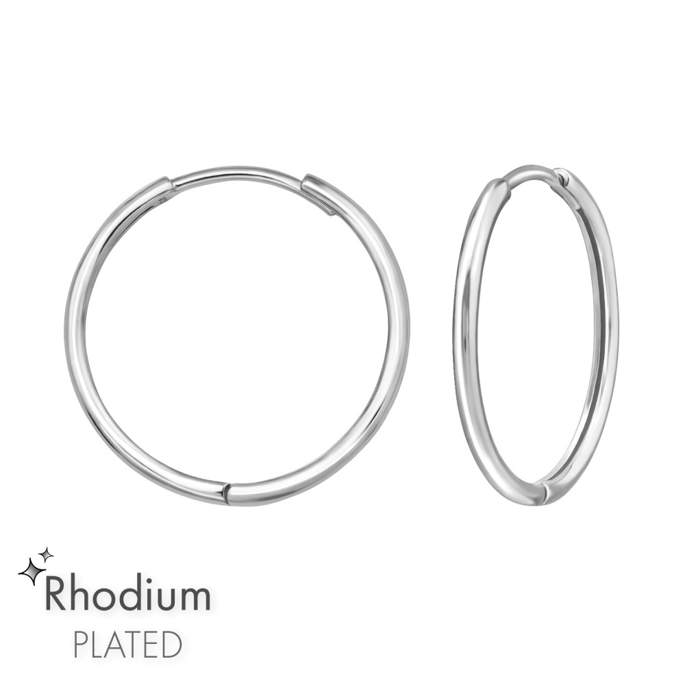 Huggies 925 ezüst karikafülbevaló, 1.8 mm x 20 mm – szimpla Huggies 925 ezüst karikafülbevaló, 1.8 mm x 20 mm – szimpla