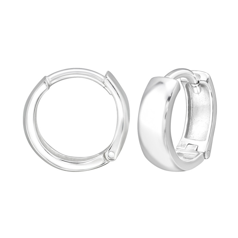 Huggies 925 ezüst karika fülbevaló, 4 mm x 11 mm – modern