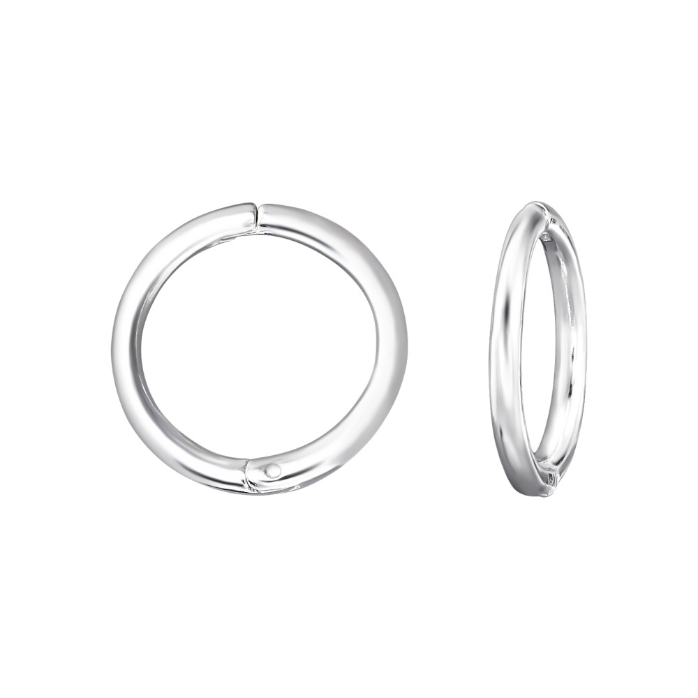 Huggies 925 ezüst karikafülbevaló, 1.1 mm x 10 mm – egyszerű