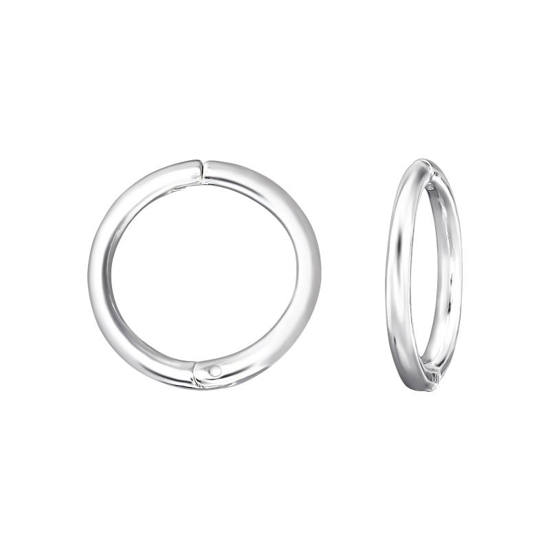 Huggies 925 ezüst karikafülbevaló, 1.1 mm x 10 mm – egyszerű