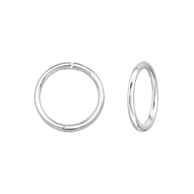 Huggies 925 ezüst karikafülbevaló, 1.3 mm x 12.6 mm – szimpla