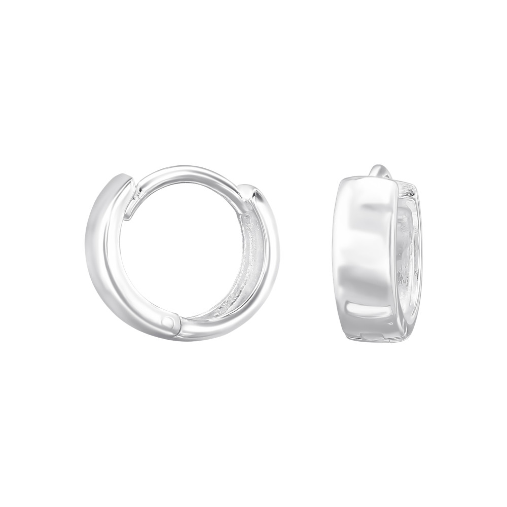 Huggies 925 ezüst karikafülbevaló, 3.4 mm x 10 mm – sima Huggies 925 ezüst karikafülbevaló, 3.4 mm x 10 mm – sima