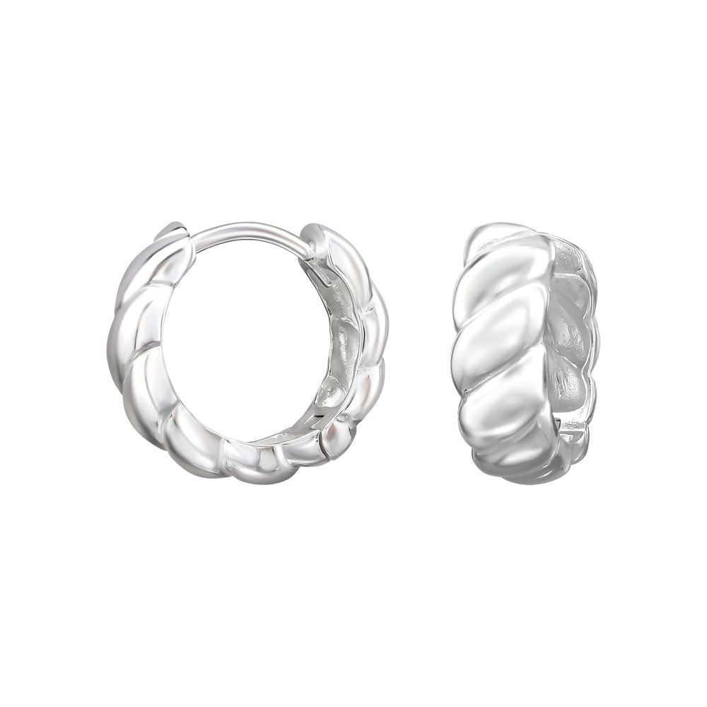 Huggies 925 ezüst karikafülbevaló, 5 mm x 13 mm – vastag csavart Huggies 925 ezüst karikafülbevaló, 5 mm x 13 mm – vastag csavart