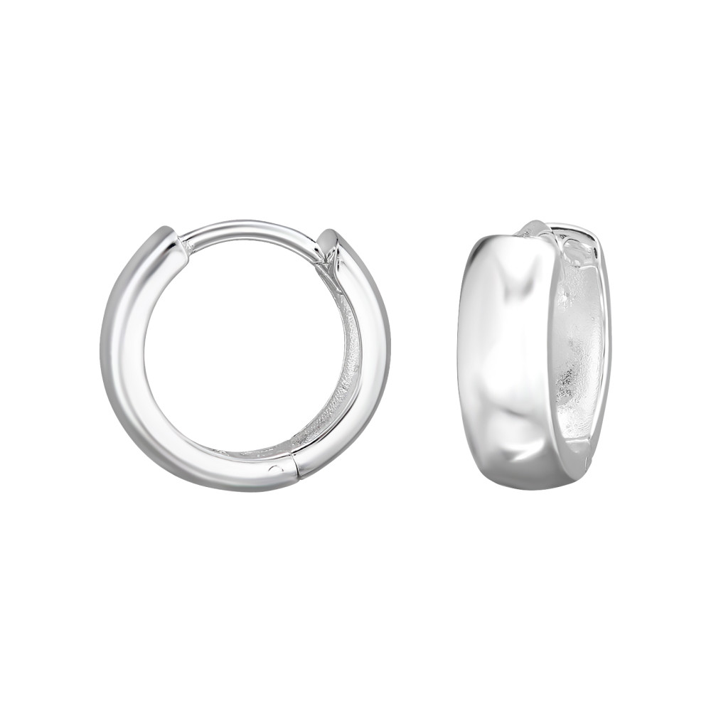 Huggies 925 ezüst karika fülbevaló, 5 mm x 13 mm – sima Huggies 925 ezüst karika fülbevaló, 5 mm x 13 mm – sima