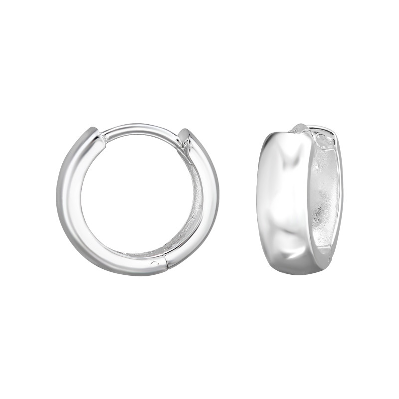 Huggies 925 ezüst karika fülbevaló, 5 mm x 13 mm – sima Huggies 925 ezüst karika fülbevaló, 5 mm x 13 mm – sima