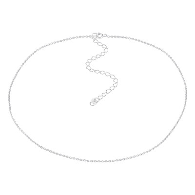 Sima alap ezüst chocker nyaklánc