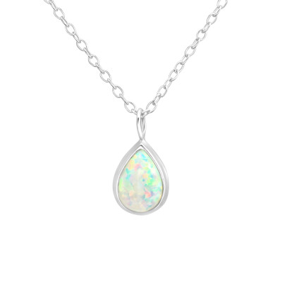 Csepp forma opálos ezüst nyaklánc Csepp forma opálos ezüst nyaklánc