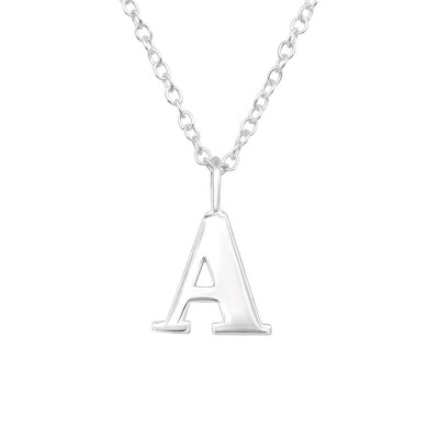 A betű monogram ezüst nyaklánc - 42204EKW