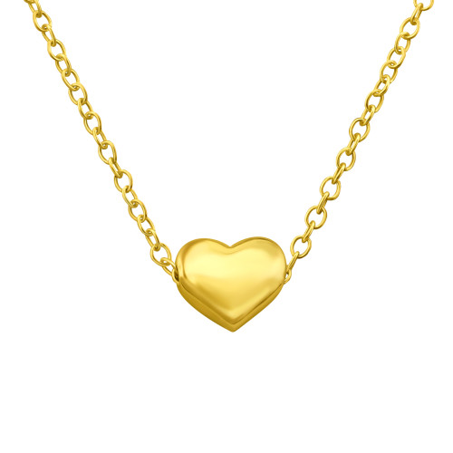 Szív 24k aranyozott ezüst nyaklánc