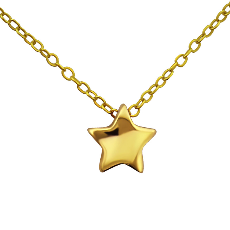 Csillag 24k aranyozott ezüst nyaklánc Csillag 24k aranyozott ezüst nyaklánc