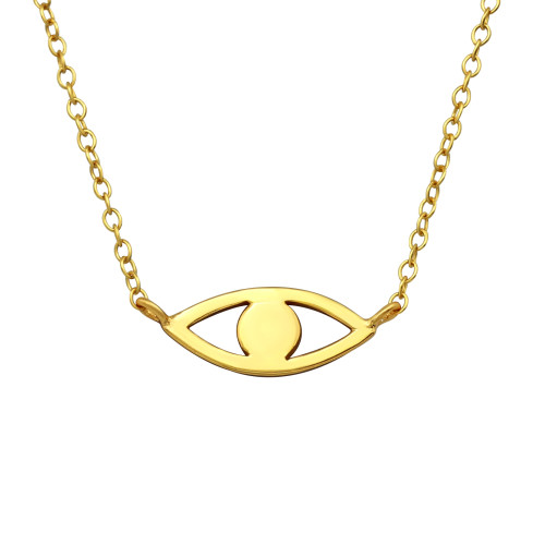 Szem 24k aranyozott ezüst nyaklánc