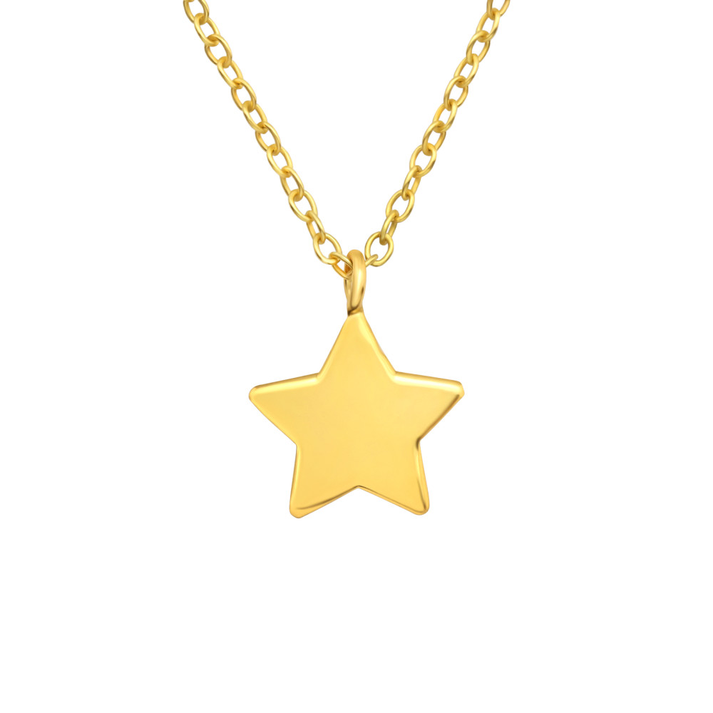 Csillag 24k aranyozott ezüst nyaklánc Csillag 24k aranyozott ezüst nyaklánc