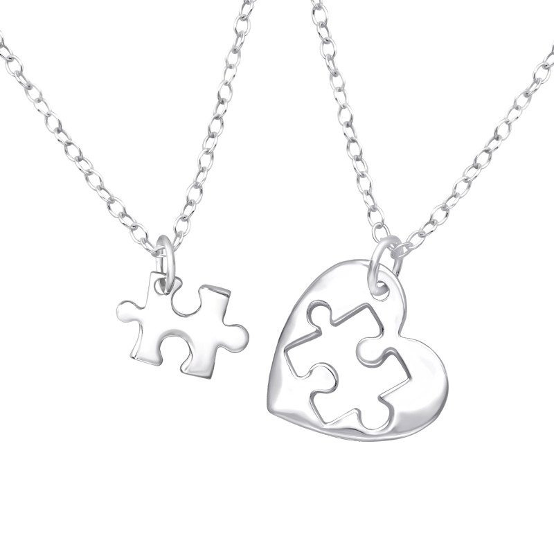 Puzzle anya lánya szett ezüst nyaklánc Puzzle anya lánya szett ezüst nyaklánc