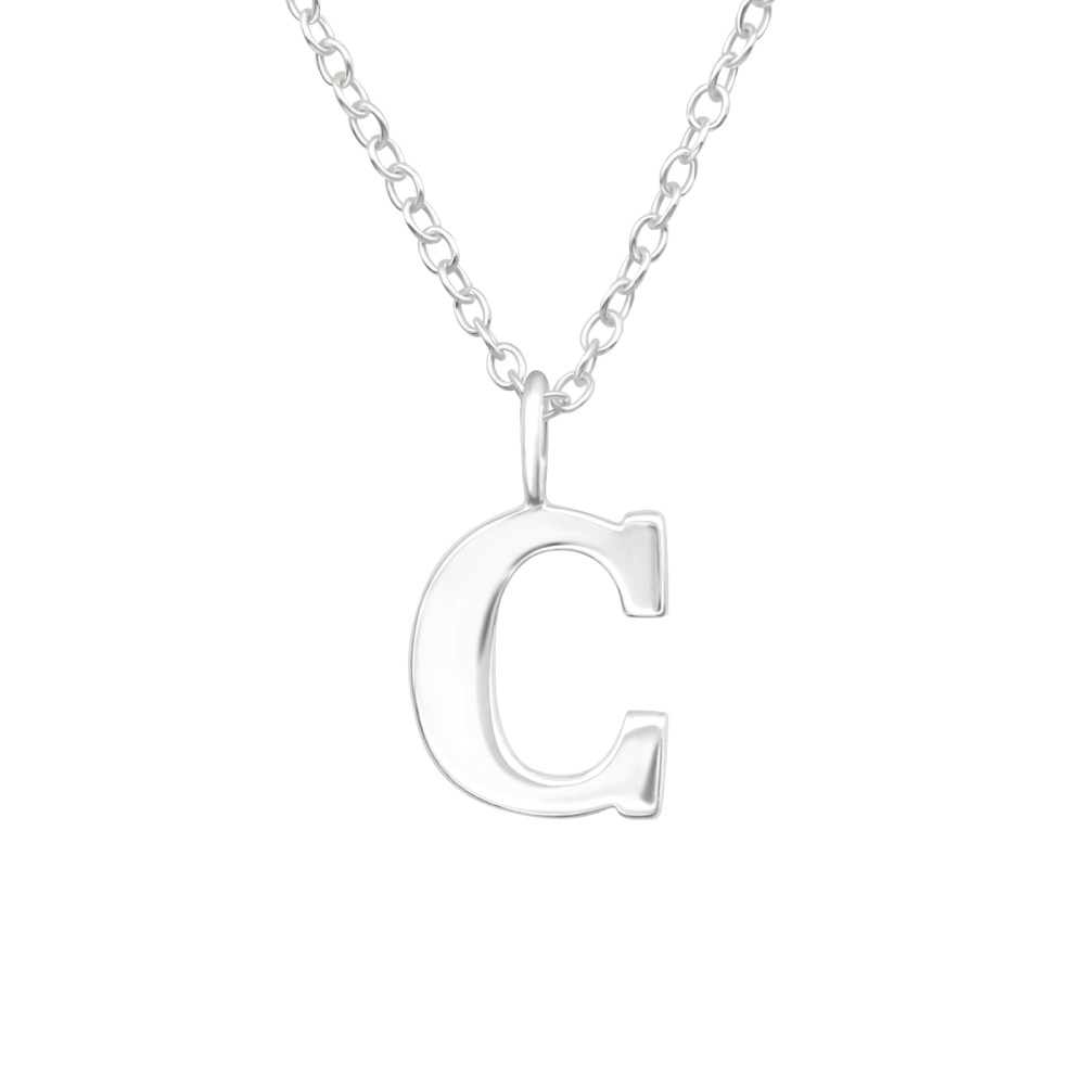 C tebű monogram ezüst nyaklánc