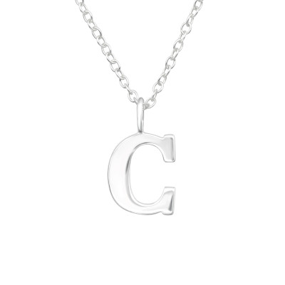 C tebű monogram ezüst nyaklánc