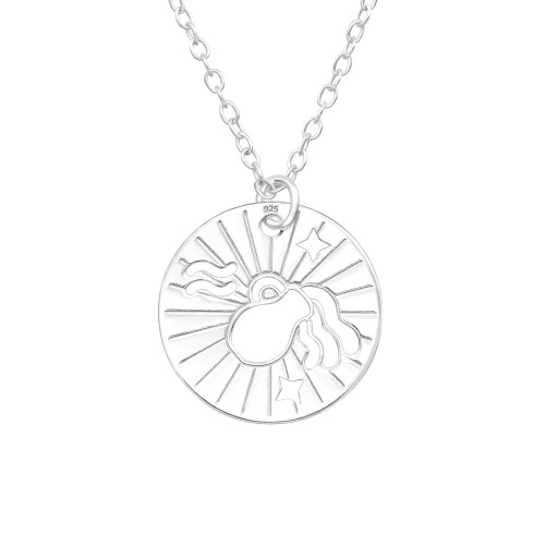 Vízöntő horoszkóp asztrológiai jegy ezüst nyaklánc