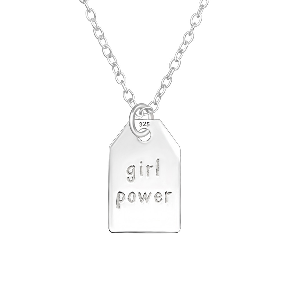 Dögcédula girl power ezüst nyaklánc Dögcédula girl power ezüst nyaklánc
