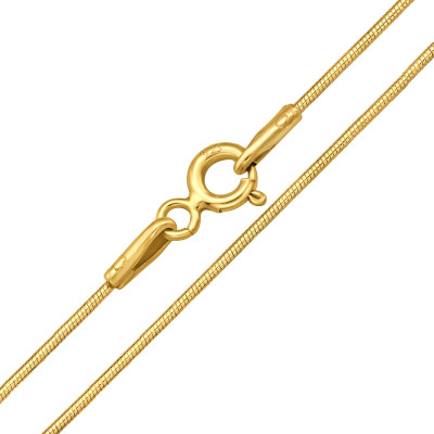 Alap ezüst nyaklánc, aranyozott - 45 cm-es Alap ezüst nyaklánc, aranyozott - 45 cm-es