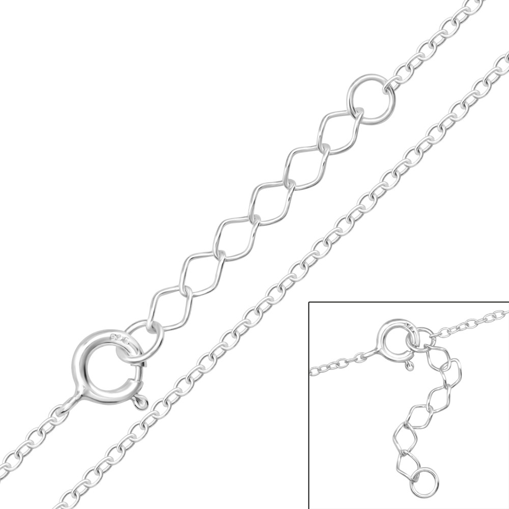 44+2 cm sima női nyaklánc 925 ezüst 44+2 cm sima női nyaklánc 925 ezüst
