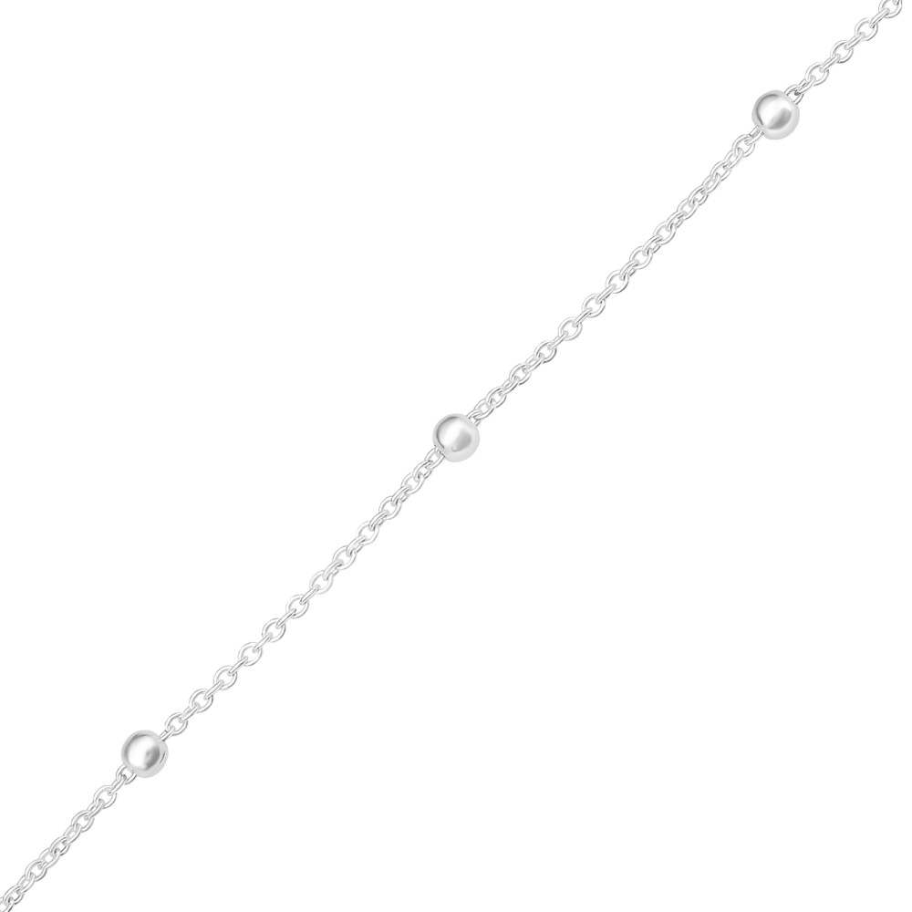 Golyós minimalista ezüst nyaklánc, 45cm