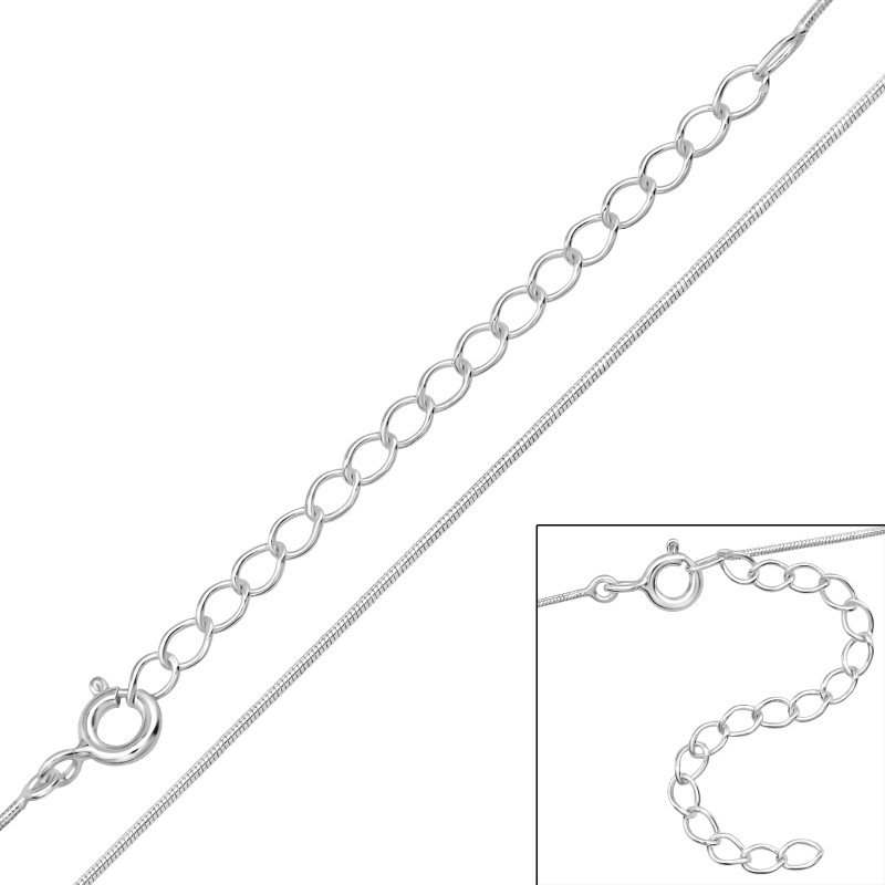 45+5 cm egyszerű alap 925 ezüst nyaklánc 45+5 cm egyszerű alap 925 ezüst nyaklánc