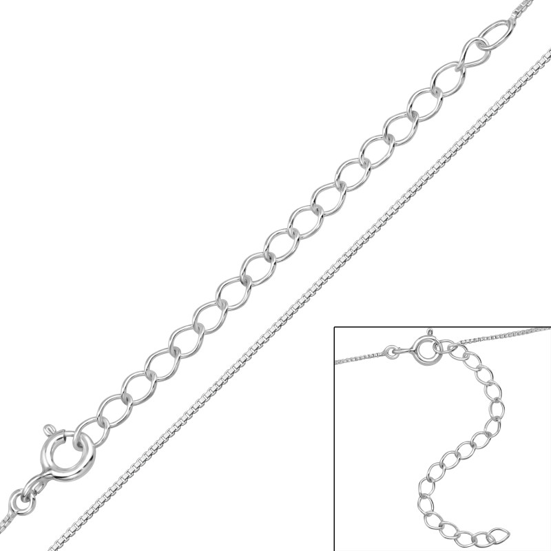 45+5 cm-es alap 925 ezüst nyaklánc 45+5 cm-es alap 925 ezüst nyaklánc