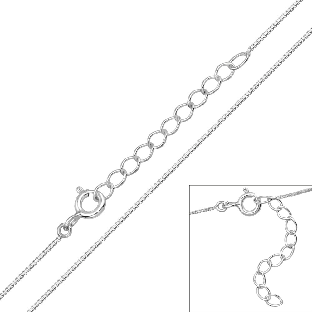 39+3 cm tömör alap 925 ezüst nyaklánc