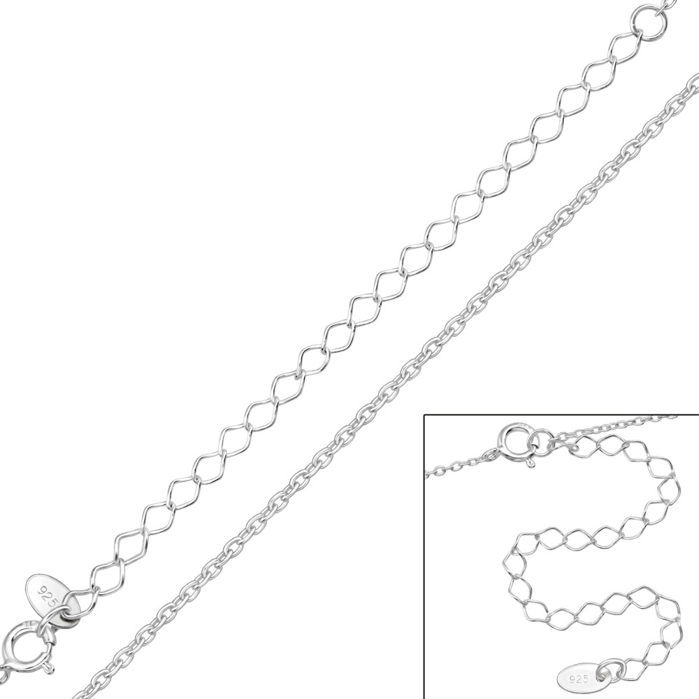 49+8 cm sima női nyaklánc 925 ezüst