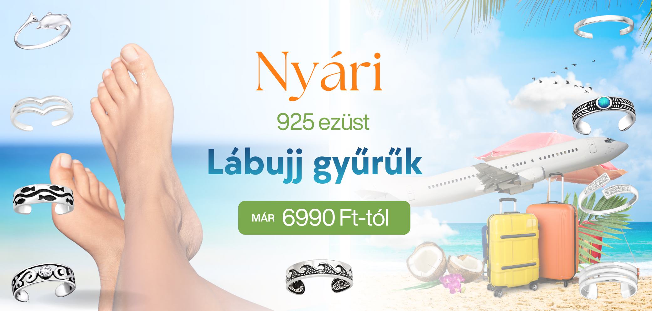 2026 nyári ezüst lábujjgyűrűk