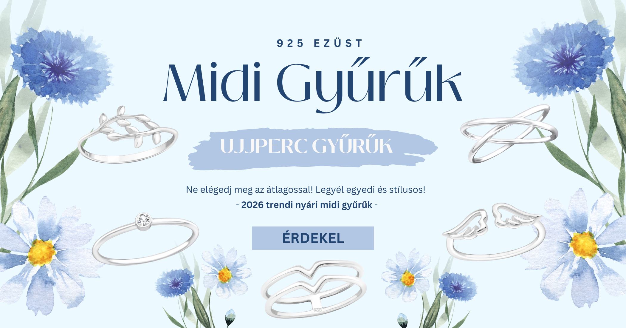 ezüst ujjperc gyűrűk